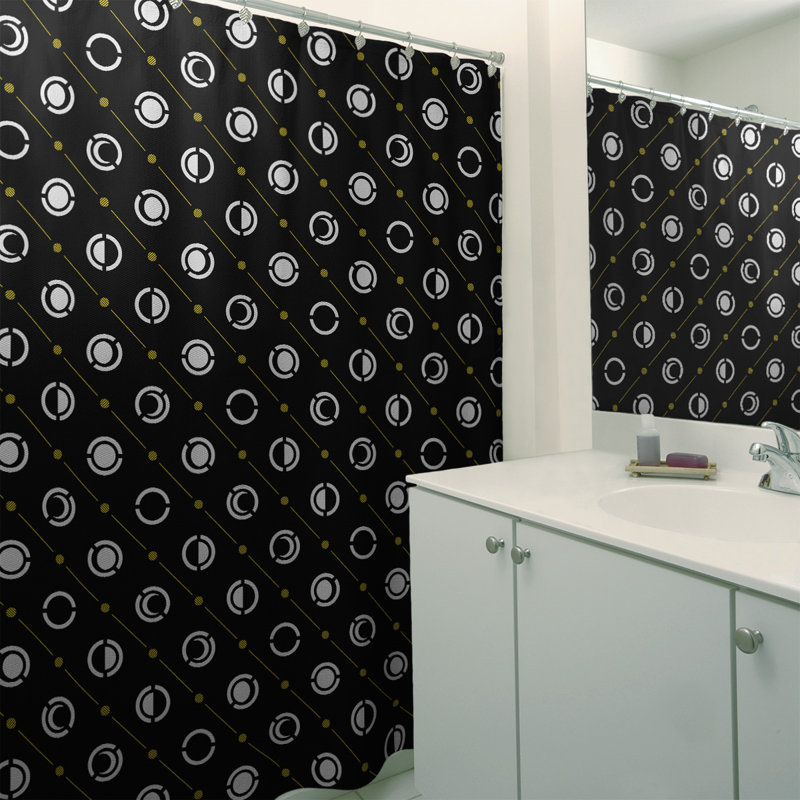 Rideau de douche à phases simples classic moon Noira Gothard, Miel