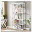 Étagère de style rustique à 5 niveaux de 70,47 po avec 8 tablettes ouvertes pour le salon-1358190517