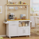 Rolling Kitchen Island Table On Wheels With Drop Leaf, 40" Mobile Kitchen Carts