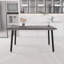 Table de salle à manger de cuisine moderne extensible de 55,12 à 70,87 po, table de salle à manger rectangulaire en panneau de fibres à densité moyenne pour 4 à 6 personnes, style industriel médiéval