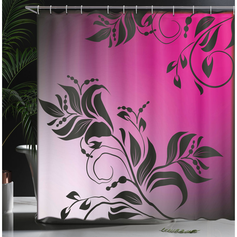 Shower Curtain with Hooks Included, 70"H x 69"W