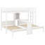 Lit superposé en bois 3 en 1 avec bureau intégré, tablettes de rangement et lampe de lecture-1166785837