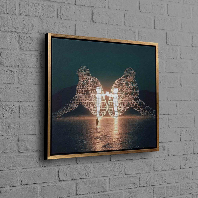 Print on Canvas, 40 cm H x 40 cm W, Gold Floater Framed