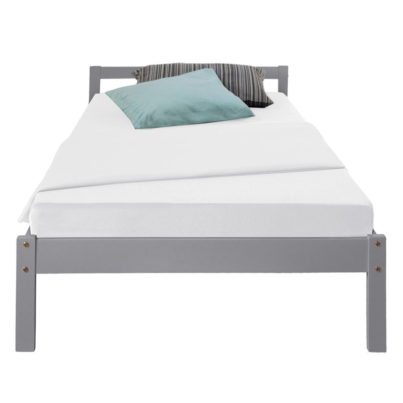 Caesar European Single (90 x 200cm) Bed Frame, Grey