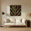 Tiki hawaïen, art mural brun en métal-896963296