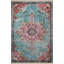 Tapis décoratif rétro multicolore à motif traditionnel Turquoise-1750260162