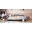 Lit de jour double rembourré en tissu sherpa avec dossier en forme de nuage-873248663