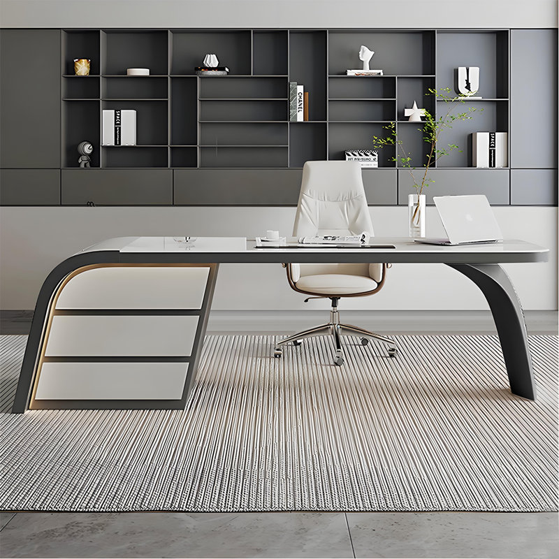 Bureau 55,2 po Modern White, H 29,53 po x l 55,12 po x P 27,56 po