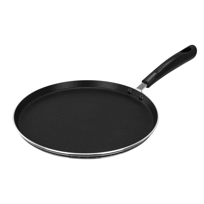 ROYALFORD Non-Stick Pancake Pan – Induction Crepe Pan with Heat Resistant Handle, Griddle Dosa Tawa - Ideal for Crepe Chapatti Pancakes Dosa Omelettes Flatbreads Fried Eggs Tortilla