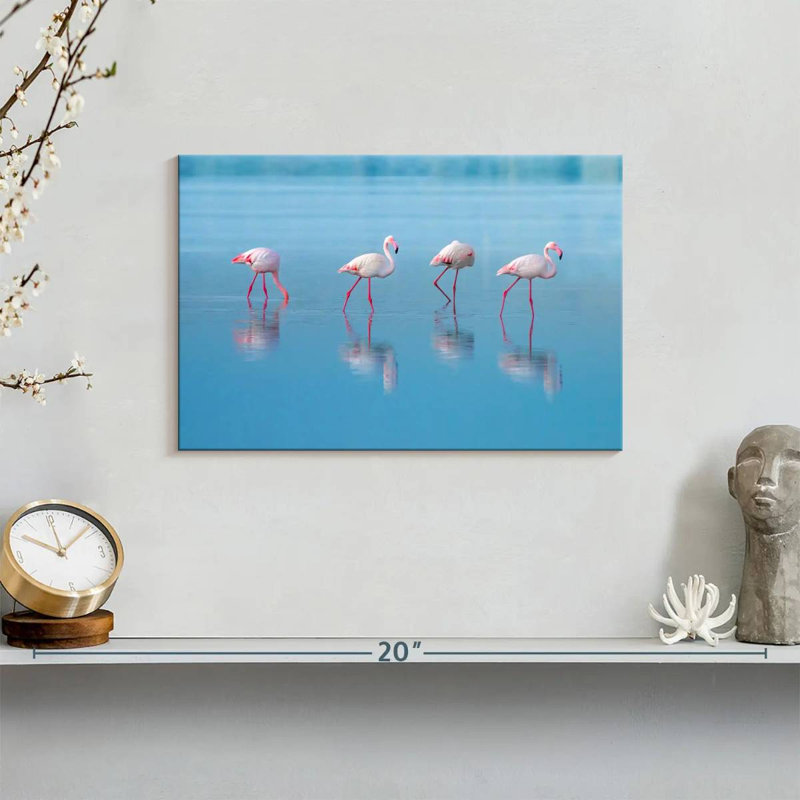 Flamants roses du lac bleu Brampt, H 8 po x l 12 po