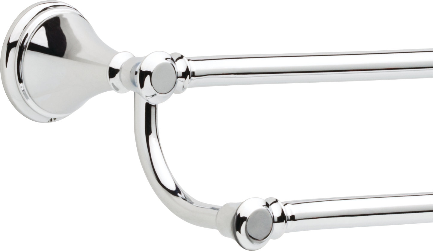 Cassidy™ 24" Double Wall-Mounted Towel Bar, Chrome