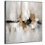 Très grand art mural imprimé sur toile - Horizon neutre abstrait doré, décor de salon contemporain - "Assemblage requis (cadre non fini)"-130840388