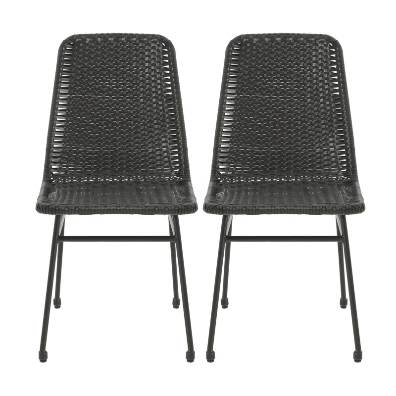 Chaises de salle à manger brun foncé (ensemble de 2)