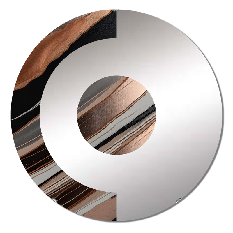Millicent - Miroir mural demi-cercle, 23,6 po x 23,6 po