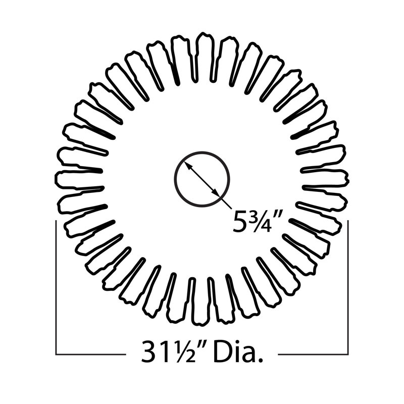 H 31,5 po x l 31,5 po x P 1,94 po