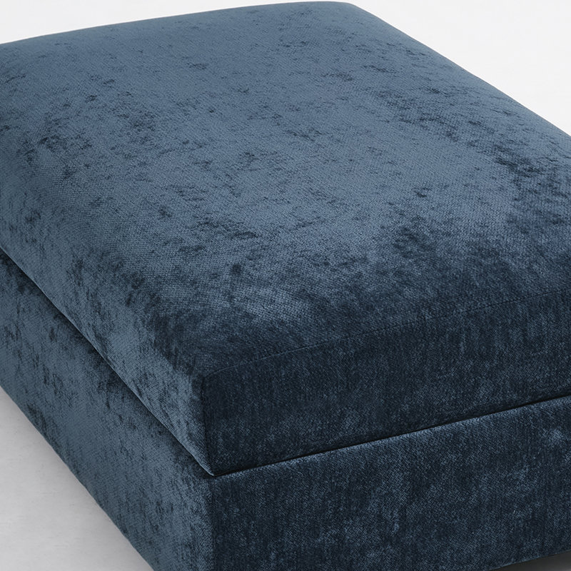 Canapé modulaire 4 pièces en chenille 4 pièces, Chenille bleu