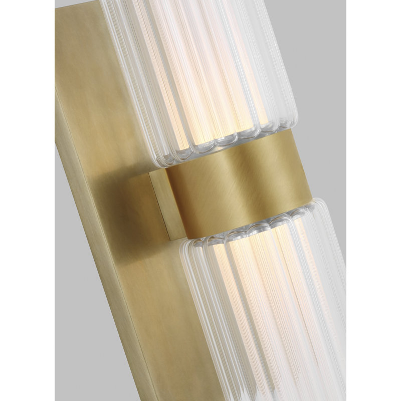 Langston 1 - Light LED Armed Sconce, Plated Brass