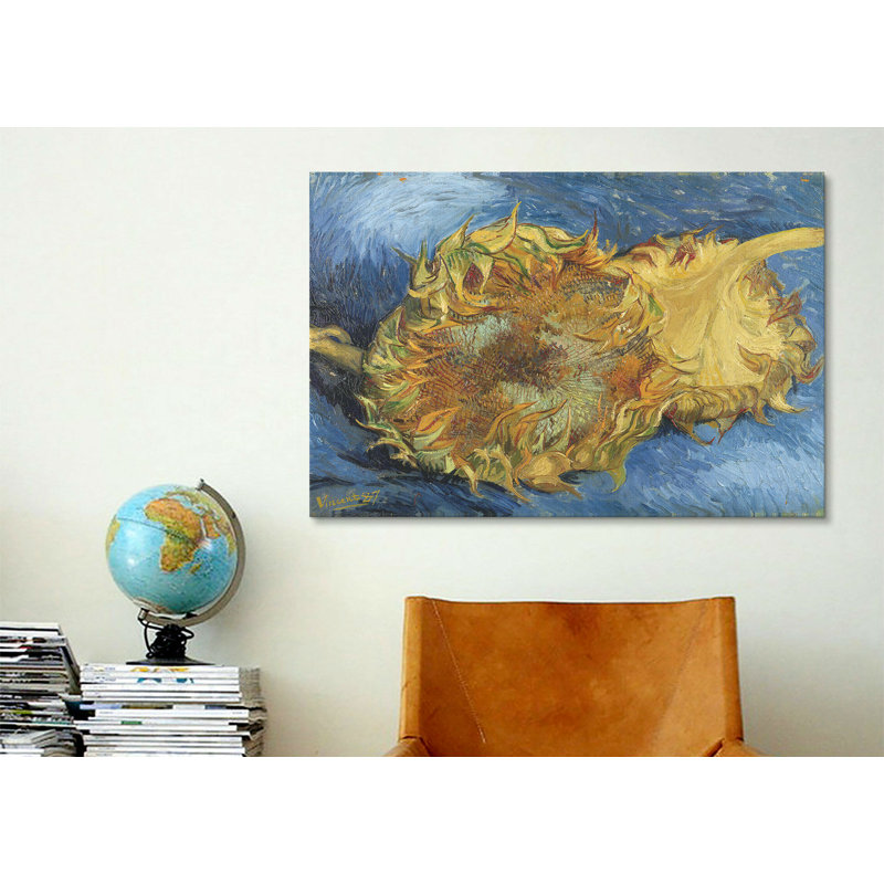 Tournesols, 1887, impression sur toile, H 12 po x l 18 po x P 1,5 po, Toile tendue, Pas de tapis