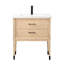 Ensemble de meuble-lavabo simple avec plateau en porcelaine Deon Collection-2093042814-2093425841