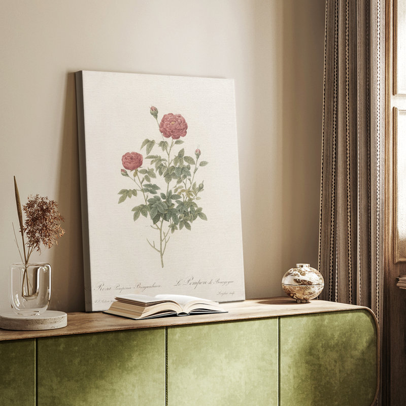 Motif floral rétro CLX III - galerie Cavas, H 36 po x l 24 po