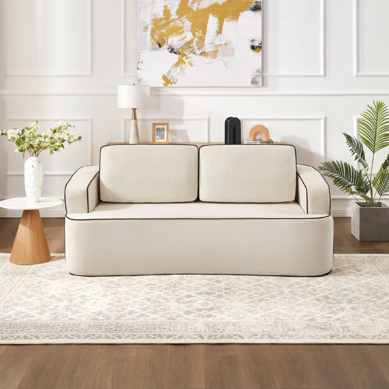 Une main courante intégrée permet de gagner de l'espace tout en pouvant accueillir confortablement 2 personnes, convient aux studios, aux petits salons ou aux chambres à coucher, combinant décoration et fonctionnalité.