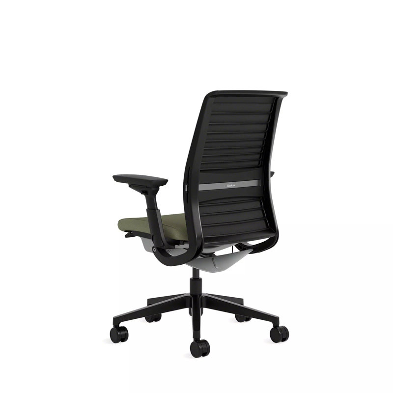 Think® Task Chair, Black, Hard Floor Casters, Olivine