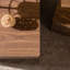 Ensemble de 2 tables basses gigognes en noyer, ensemble de tables d'appoint modernes en bois aggloméré à grain de bois pour petites pièces