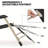 Black Outdoor Deck Chair, Portable Folding Reclining Lounge Chair for Patio, Poolside, Beach & Garden