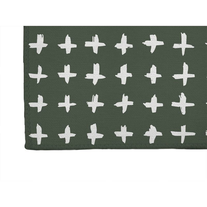 Check Non-Slip Outdoor Rug, Runner 2'6" x 8'