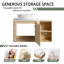 36 Inch Wall-Mounted Bathroom Vanity With Ceramic Art Sink and Storage Shelves, American White Oak-172236187