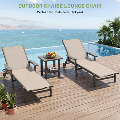 HDPE Reclining Chaise Lounge chair