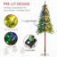 Arbre de Noël artificiel de 6 pi avec 6 lumières, blanc chaud ou lumières DEL colorées, base en acier