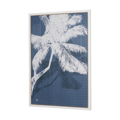 "Hitchin Shadow II" (bleu) par Studio, reproduction d'art encadrée à la main sur toile