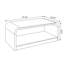 Table basse moderne en MDF de 47,24 pouces avec tablette de rangement ouverte-742626574