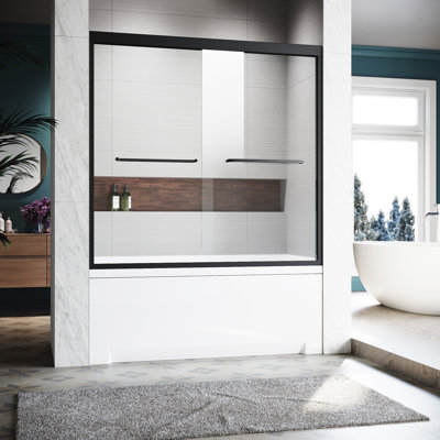 Sliding Glass Tub Door 56-60 In. W X 57 In. H