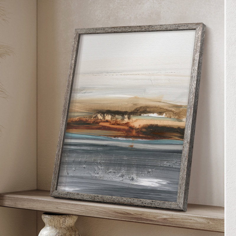 Sienna Dunes II, reproduction encadrée - bois massif, H 15 po x l 12 po