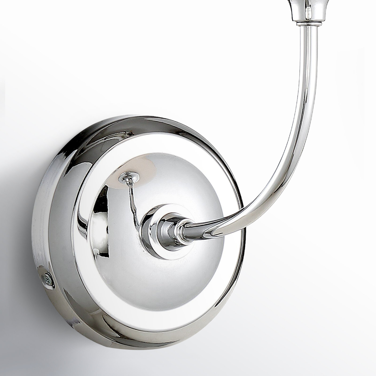 Lane Single Light Armed Sconce, Polished Chrome