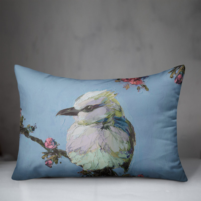 Outdoor Reversible Throw Pillow, Blue