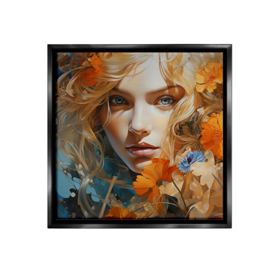 «Expressive Flower Portrait Floater Frame» par RB sur
