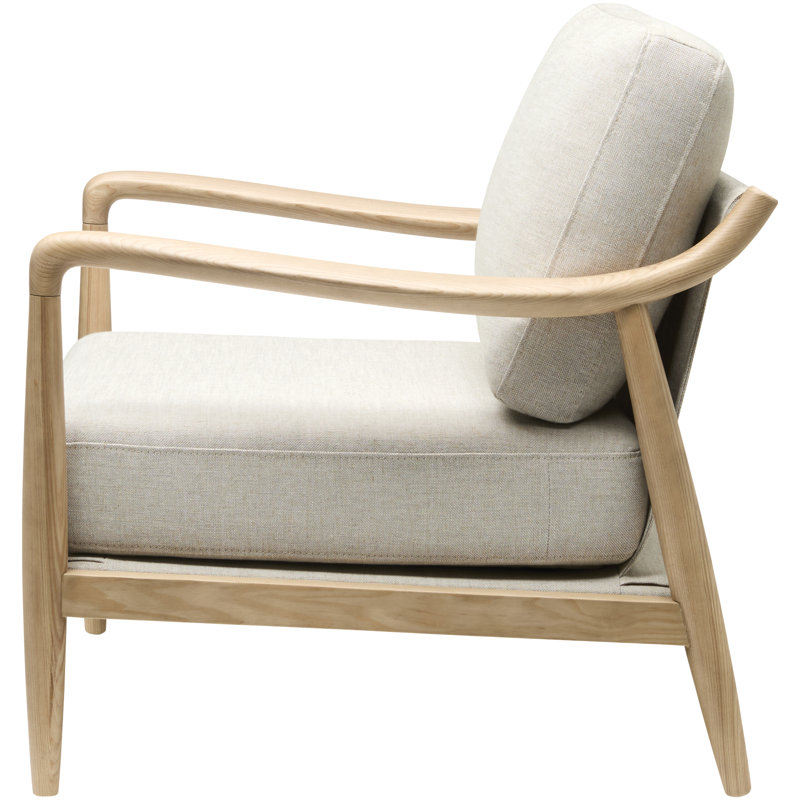 Becki Owens x Surya Gaviota Accent Chair, Gray Linen Blend