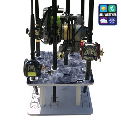 Reel Salty Saltwater 10 Rod Bent Butt Floor Rack