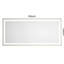 Miroir de salle de bain 60 po x 28 po à DEL avec façade et rétroéclairage, cadre en aluminium, brouillard, 3 couleurs, gradation continue, réflexion, éclairage, miroir mural décoratif, options de couleurs, luminosité