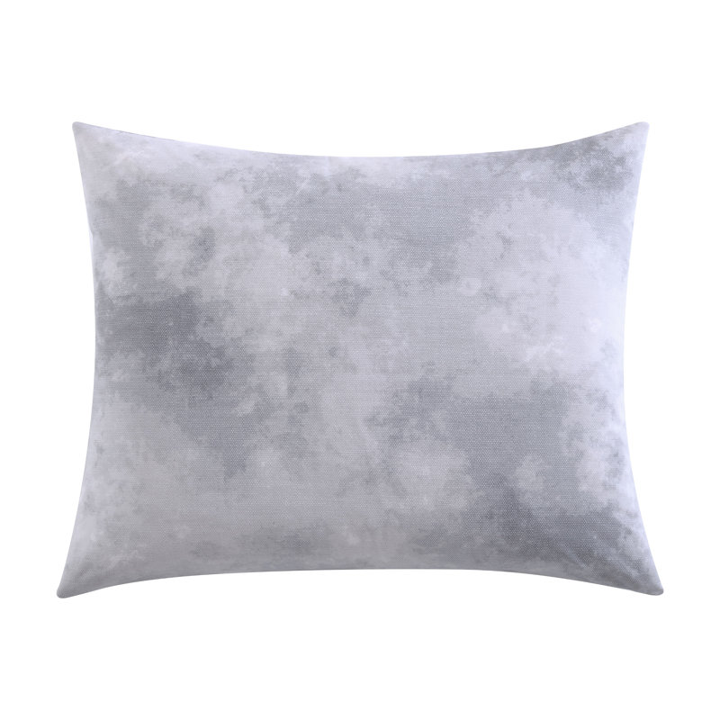 Gray and White Cotton Twin Duvet Cover Set