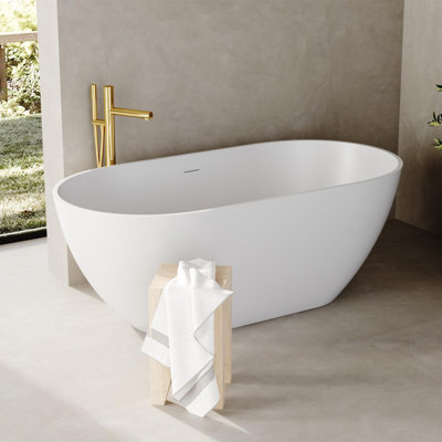 Baignoire de trempage autoportante de 59 po x 29,5 po Deco