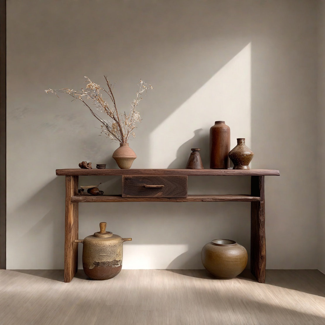 DURBIL Retro Minimalist Art Solid Wood Console Table - Wayfair Canada
