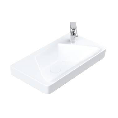 Serene Valley SVWS615-32WH 32 in. Wall-Mount or Countertop Bathroom Vanity with Flat Top and Storage Space Sink Finish: White