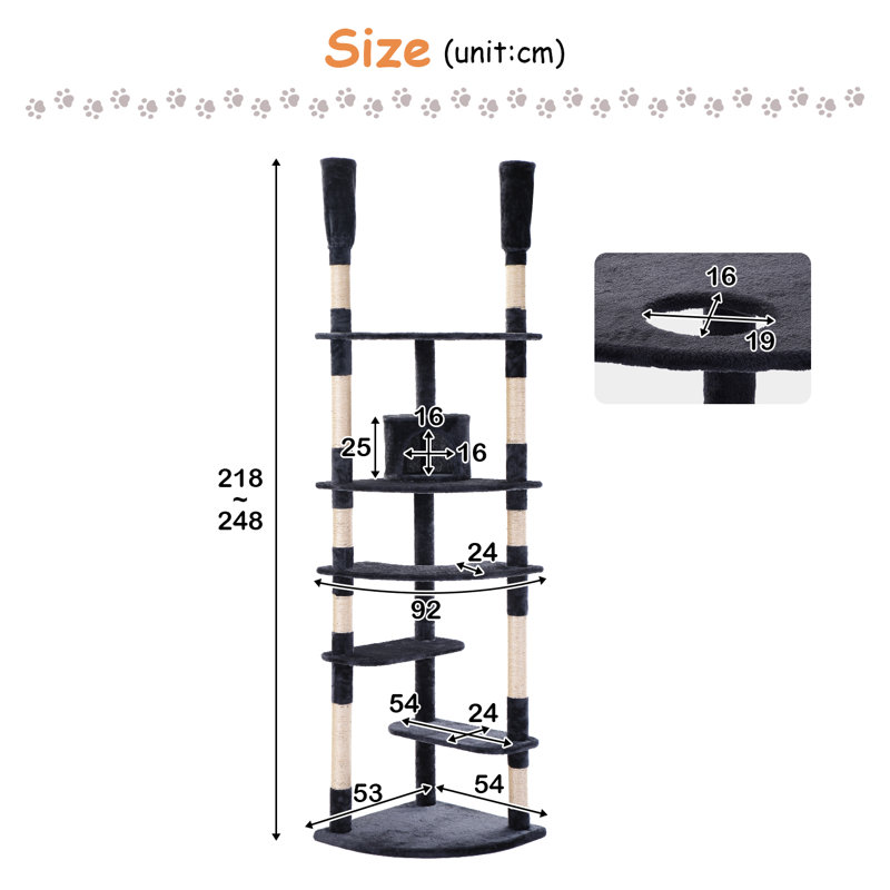 Lindy 248 cm H Cat Tree / Condo