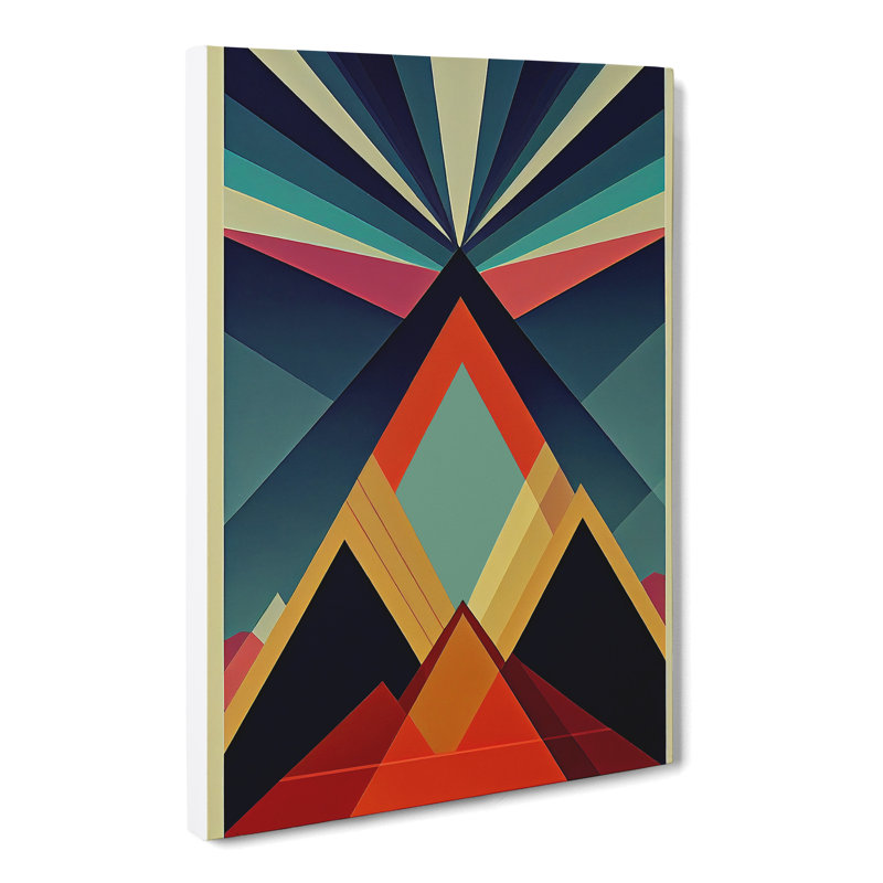 Angelichi Pyramids Art Deco - Wrapped Canvas, 50cm H x 35cm W