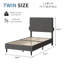 Chenille Fabric Platform Bed Bed Frame With Upholstered Headboard-1629718618