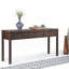 Console Hollander en bois massif de couleur brun noyer chaud